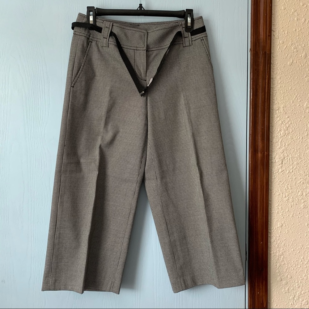 LOFT Belted, Wide Leg, Cropped Pants